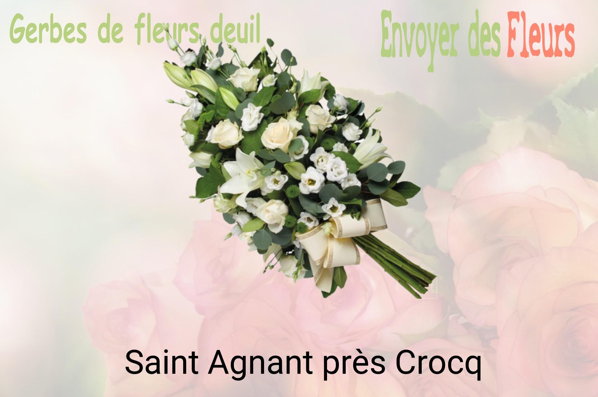 Gerbe de fleurs de deuil livrée à Saint-Agnant-près-Crocq